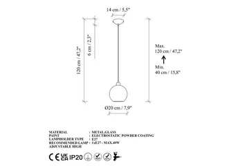 Taklampe Mayur Grønn / Svart - Grønn / Svart - Belysning - Innendørsbelysning & Lamper - Taklampe - Pendellamper & Hengelamper