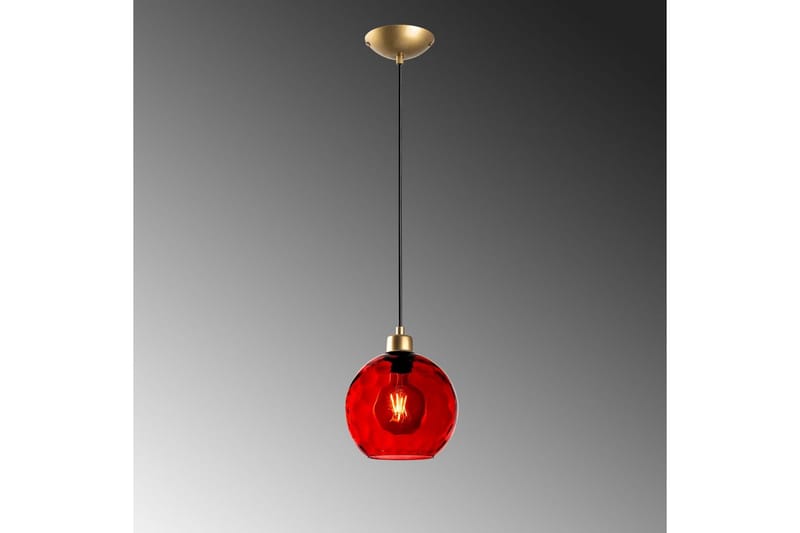 Taklampe Mayur Rød / Gull - Rød / Gull - Belysning - Innendørsbelysning & Lamper - Taklampe - Pendellamper & Hengelamper