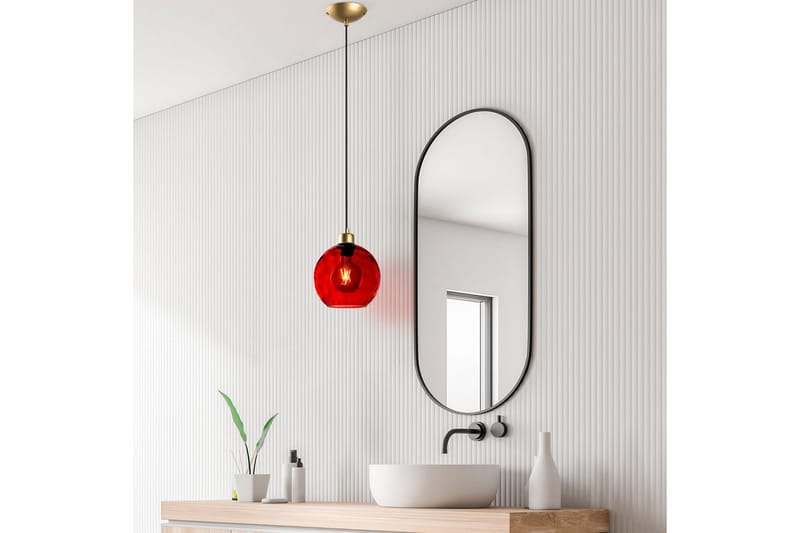 Taklampe Mayur Rød / Gull - Rød / Gull - Belysning - Innendørsbelysning & Lamper - Taklampe - Pendellamper & Hengelamper