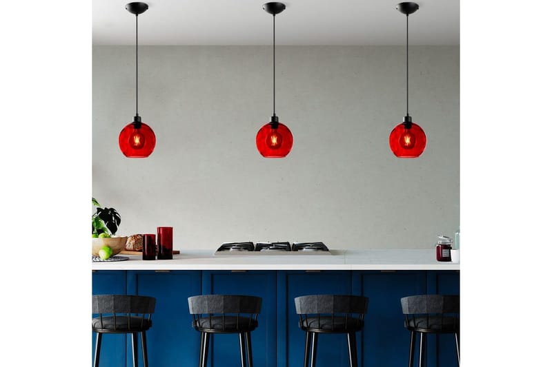 Taklampe Mayur Rød / Svart - Rød / Svart - Belysning - Innendørsbelysning & Lamper - Taklampe - Pendellamper & Hengelamper