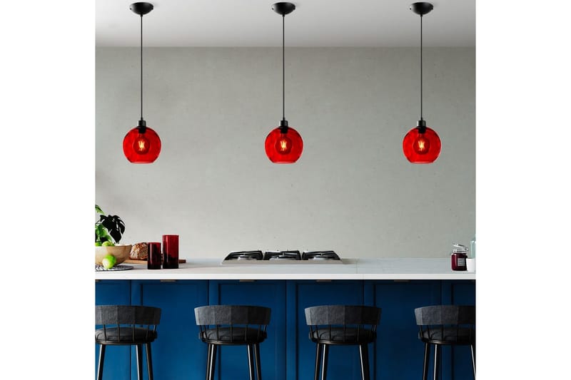 Taklampe Mayur Rød / Svart - Rød / Svart - Belysning - Innendørsbelysning & Lamper - Taklampe - Pendellamper & Hengelamper