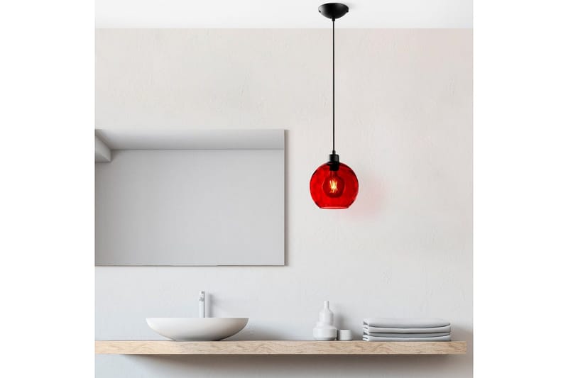 Taklampe Mayur Rød / Svart - Rød / Svart - Belysning - Innendørsbelysning & Lamper - Taklampe - Pendellamper & Hengelamper