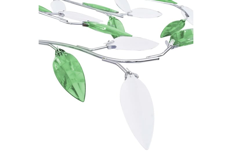 Taklampe med akrylblader & armer for 5 E14-lyspærer grønn - Plafondlampe - Stuelampe - Soveromslampe