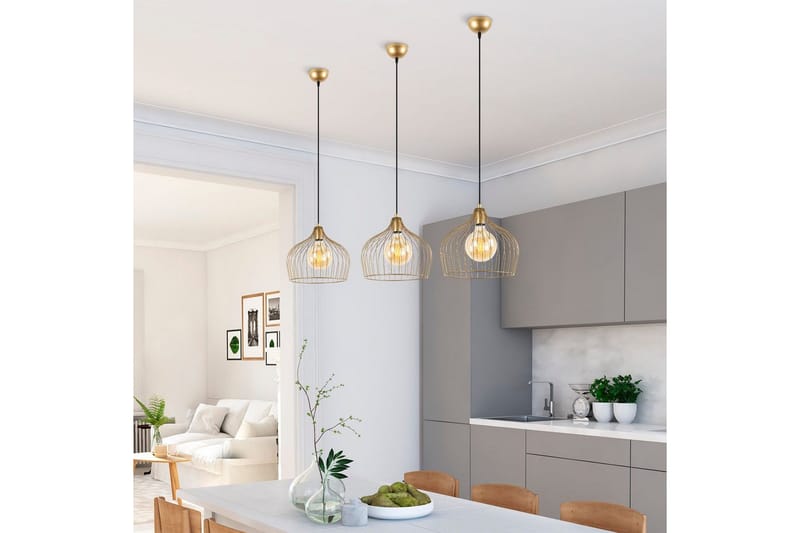 Taklampe Meron Blank En Gull - Gull - Belysning - Innendørsbelysning & Lamper - Taklampe - Pendellamper & Hengelamper