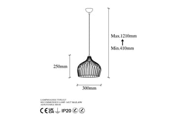 Taklampe Meron Blank En Gull - Gull - Belysning - Innendørsbelysning & Lamper - Taklampe - Pendellamper & Hengelamper