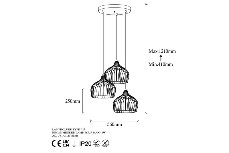Taklampe Meron Blank Gull Sirkel - Gull - Belysning - Innendørsbelysning & Lamper - Taklampe - Pendellamper & Hengelamper