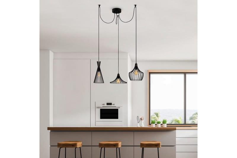 Taklampe Mezopotamia Svart - Svart - Belysning - Innendørsbelysning & Lamper - Taklampe - Pendellamper & Hengelamper