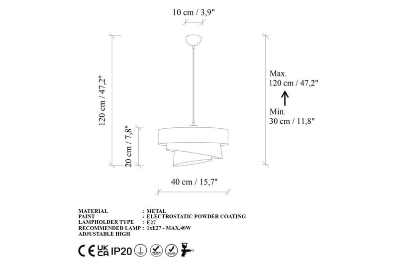 Taklampe Miwako Svart - Svart - Belysning - Innendørsbelysning & Lamper - Taklampe - Pendellamper & Hengelamper