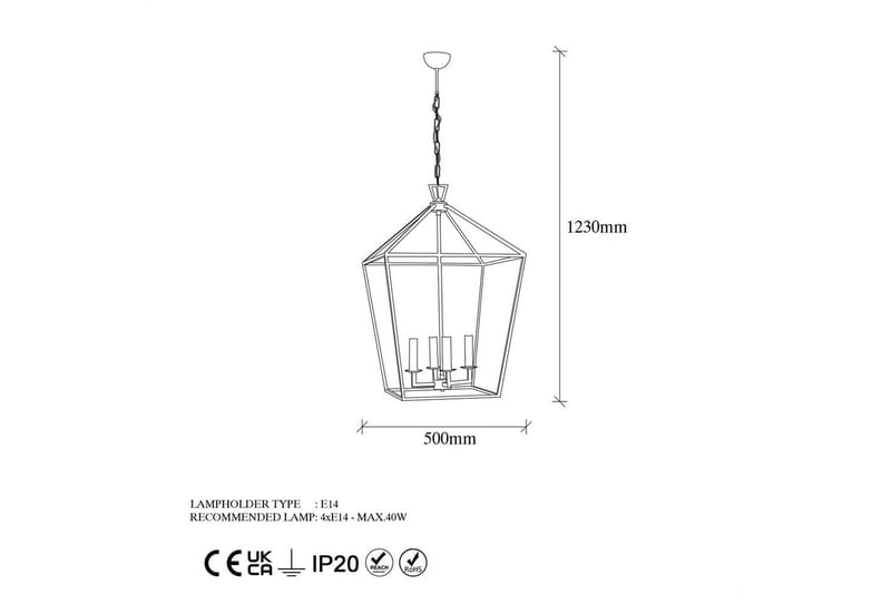 Taklampe Mossra Gull - Gull - Belysning - Innendørsbelysning & Lamper - Taklampe - Pendellamper & Hengelamper