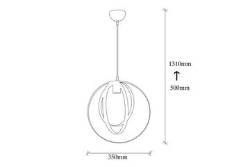 Taklampe Munel Svart - Svart - Belysning - Innendørsbelysning & Lamper - Taklampe - Pendellamper & Hengelamper