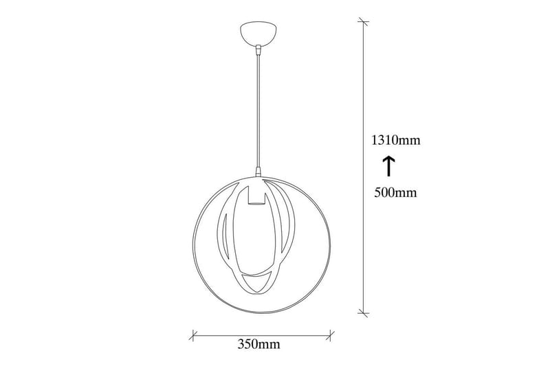 Taklampe Munel Svart - Svart - Belysning - Innendørsbelysning & Lamper - Taklampe - Pendellamper & Hengelamper