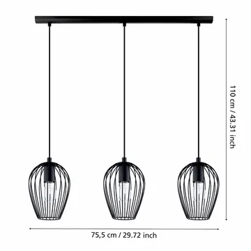 Taklampe Newtown med 3 Lamper - 16 cm - Belysning - Innendørsbelysning & Lamper - Taklampe - Pendellamper & Hengelamper