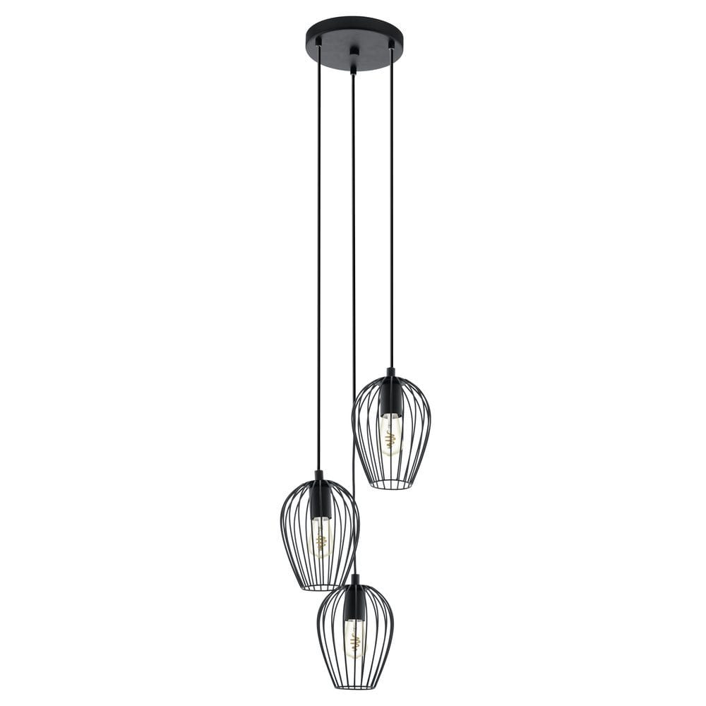 Taklampe Newtown rund med 3 lamper - 38 cm