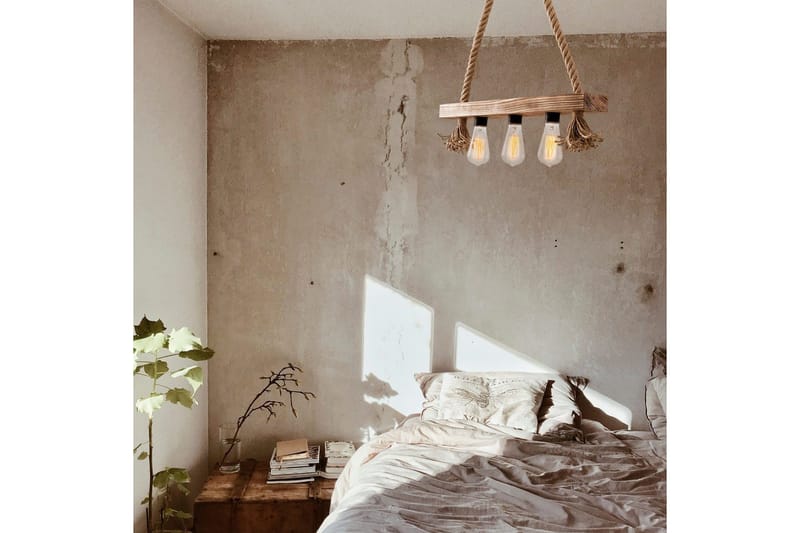 Taklampe Nira Tre (60 x 9 cm) - Lysfarget tre - Belysning - Innendørsbelysning & Lamper - Taklampe - Pendellamper & Hengelamper