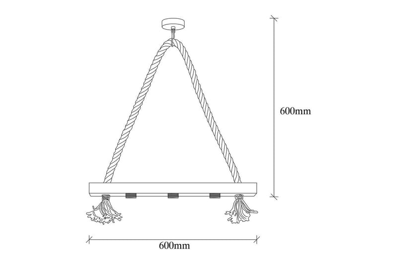 Taklampe Nira Tre (60 x 9 cm) - Lysfarget tre - Belysning - Innendørsbelysning & Lamper - Taklampe - Pendellamper & Hengelamper