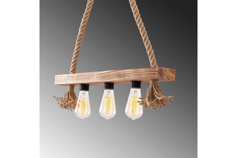 Taklampe Nira Tre (60 x 9 cm) - Lysfarget tre - Belysning - Innendørsbelysning & Lamper - Taklampe - Pendellamper & Hengelamper