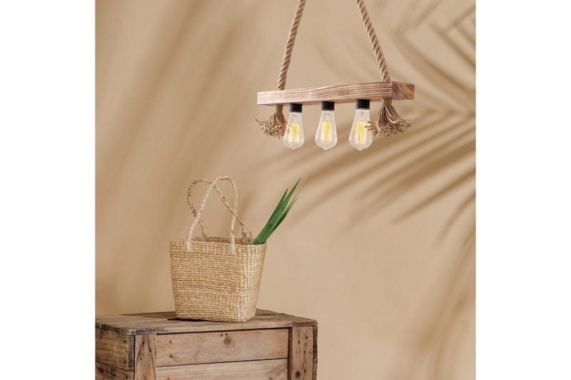 Taklampe Nira Tre (60 x 9 cm) - Lysfarget tre - Belysning - Innendørsbelysning & Lamper - Taklampe - Pendellamper & Hengelamper