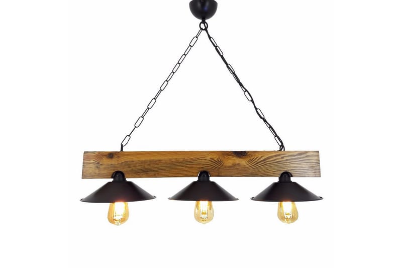 Taklampe Noveth Valnøtt / Svart - Svart/Mørkebrun - Belysning - Innendørsbelysning & Lamper - Taklampe - Pendellamper & Hengelamper
