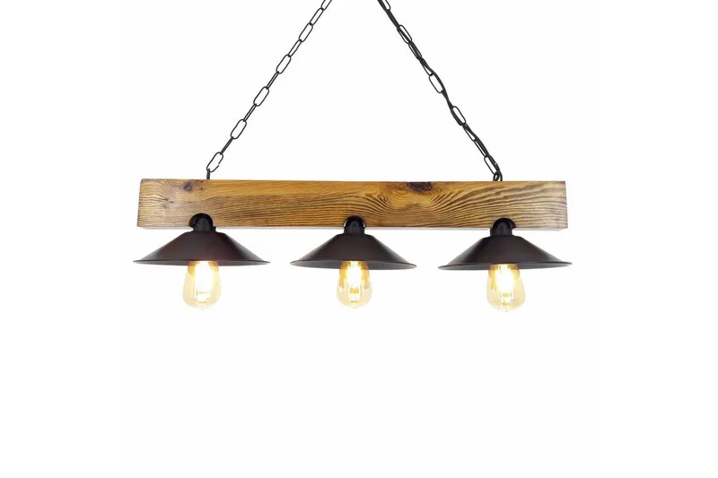 Taklampe Noveth Valnøtt / Svart, Svart/Mørkebrun