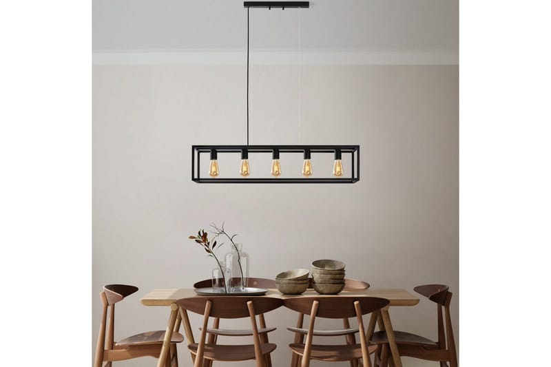 Taklampe Orika Horisontal Svart - Svart - Belysning - Innendørsbelysning & Lamper - Taklampe - Pendellamper & Hengelamper