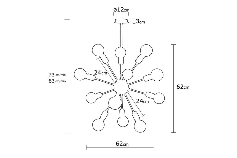 Taklampe Ostrell Svart - Svart - Belysning - Innendørsbelysning & Lamper - Taklampe - Pendellamper & Hengelamper