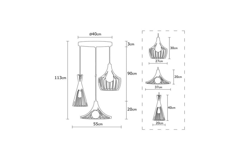 Taklampe Ralden Kobber - Gull - Belysning - Innendørsbelysning & Lamper - Taklampe - Pendellamper & Hengelamper
