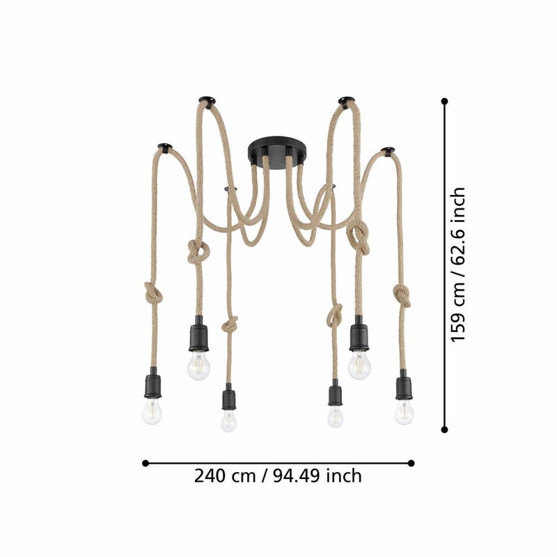 Taklampe Rampside med 6 Lamper - 18 cm - Belysning - Innendørsbelysning & Lamper - Taklampe - Pendellamper & Hengelamper