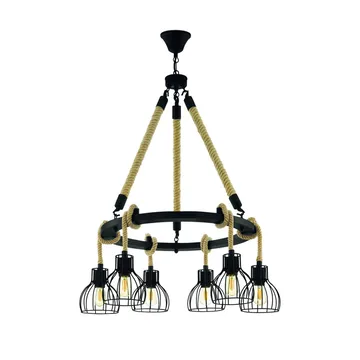 Taklampe Rampside Rund med 6 Lamper - 76 cm - Belysning - Innendørsbelysning & Lamper - Taklampe - Pendellamper & Hengelamper