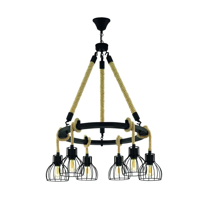 Taklampe Rampside Rund med 6 Lamper, 76 cm