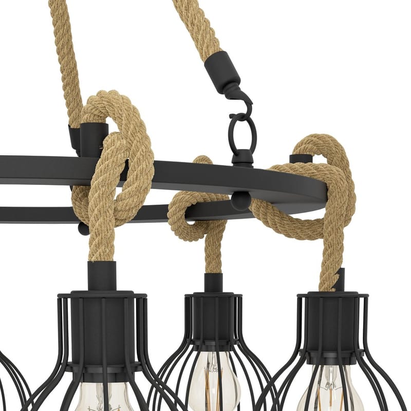 Taklampe Rampside Rund med 6 Lamper - 76 cm - Belysning - Innendørsbelysning & Lamper - Taklampe - Pendellamper & Hengelamper