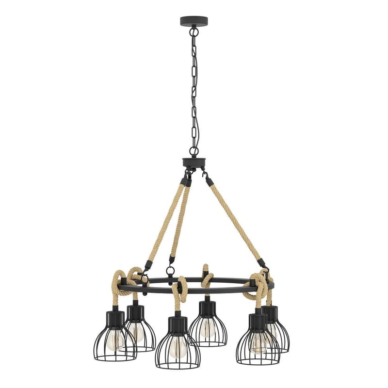 Taklampe Rampside Rund med 6 Lamper - 76 cm - Belysning - Innendørsbelysning & Lamper - Taklampe - Pendellamper & Hengelamper