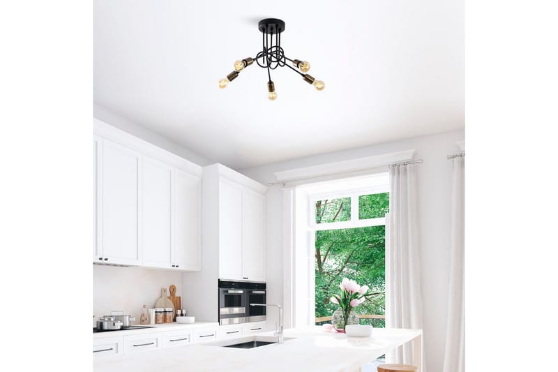 Taklampe Ranju Svart / Antikk Fem Sokkel - Fem Sokkel - Belysning - Innendørsbelysning & Lamper - Taklampe - Pendellamper & Hengelamper