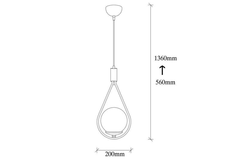 Taklampe Ranpal Singel Svart - Svart - Belysning - Innendørsbelysning & Lamper - Taklampe - Pendellamper & Hengelamper