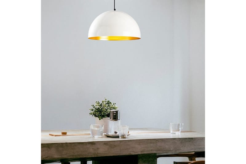 Taklampe Rantesh Hvit - 40 x 40 cm - Belysning - Innendørsbelysning & Lamper - Taklampe - Pendellamper & Hengelamper