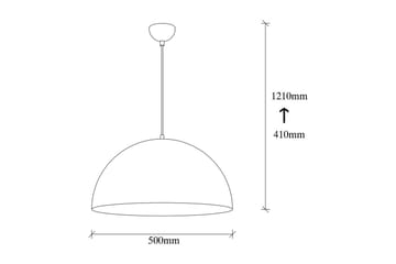 Taklampe Rantesh Hvit - 50 x 50 cm - Belysning - Innendørsbelysning & Lamper - Taklampe - Pendellamper & Hengelamper