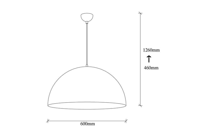 Taklampe Rantesh Hvit - 60 x 60 cm - Belysning - Innendørsbelysning & Lamper - Taklampe - Pendellamper & Hengelamper