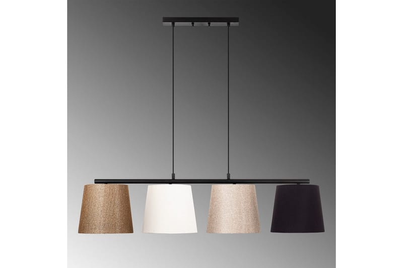 Taklampe Rithmere Svart / Gull / Hvit / Beige - Beige/Gull/Svart/Hvitfarget tre - Belysning - Innendørsbelysning & Lamper - Taklampe - Pendellamper & Hengelamper