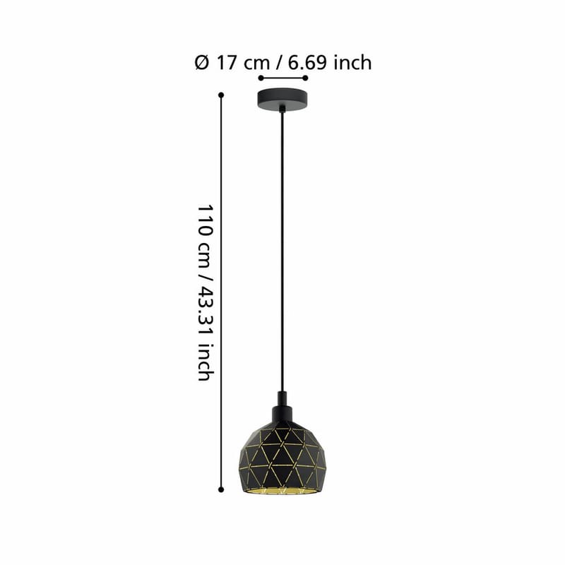 Taklampe Roccaforte - 170 mm - Belysning - Innendørsbelysning & Lamper - Taklampe - Pendellamper & Hengelamper
