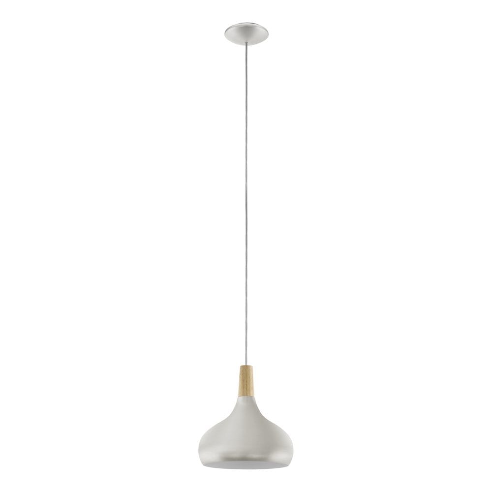 Taklampe Sabinar - Børstet sølv/brun, 280 mm