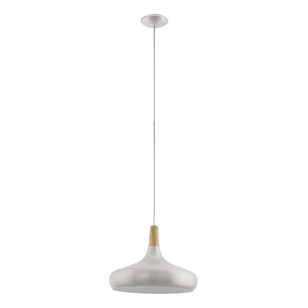 Taklampe Sabinar - Børstet sølv/brun, 400 mm