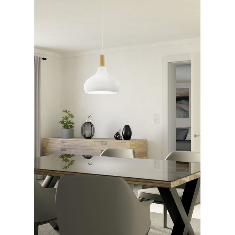 Taklampe Sabinar - Hvit/Brun, 280 mm - Belysning - Innendørsbelysning & Lamper - Taklampe - Pendellamper & Hengelamper