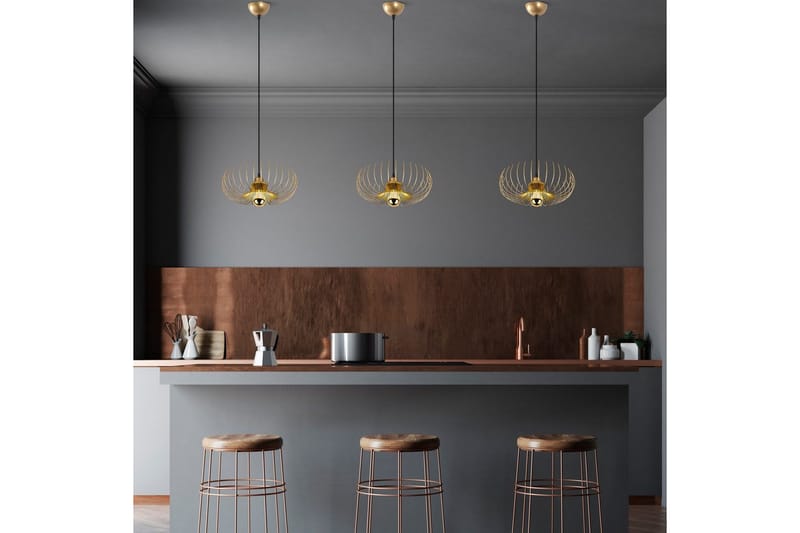 Taklampe Sadortel gull - Gull - Belysning - Innendørsbelysning & Lamper - Taklampe - Pendellamper & Hengelamper