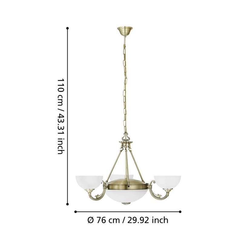 Taklampe Savoy med 3 lamper - 74 cm - Belysning - Innendørsbelysning & Lamper - Taklampe - Pendellamper & Hengelamper