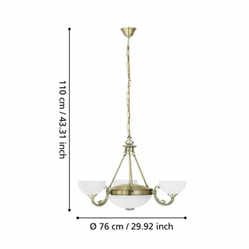 Taklampe Savoy med 3 lamper - 74 cm - Belysning - Innendørsbelysning & Lamper - Taklampe - Pendellamper & Hengelamper