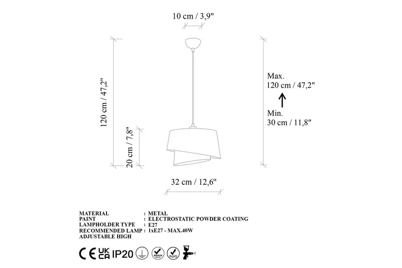 Taklampe Scene Mørk brun - Mørk brun - Belysning - Innendørsbelysning & Lamper - Taklampe - Pendellamper & Hengelamper