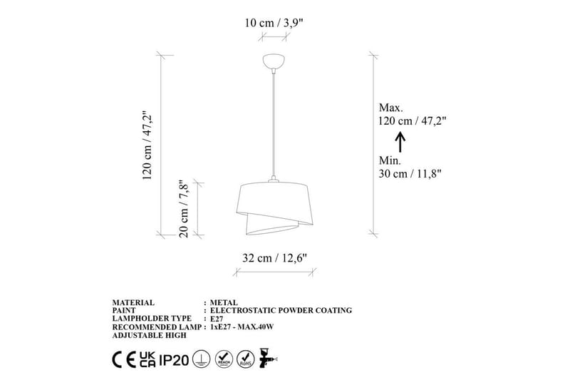 Taklampe Scene Mørk brun - Mørk brun - Belysning - Innendørsbelysning & Lamper - Taklampe - Pendellamper & Hengelamper