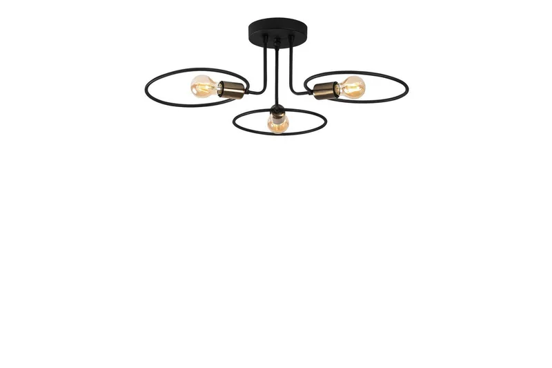 Taklampe Sirkel Svart, Svart