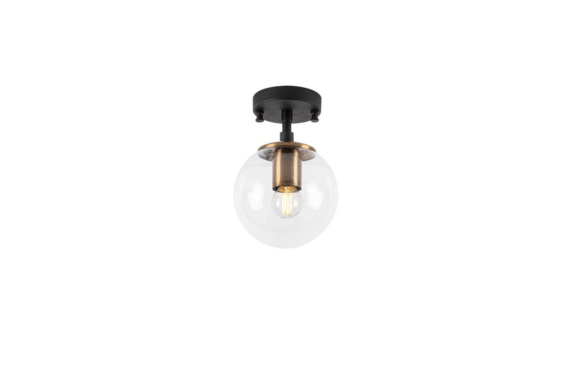 Taklampe Sone Svart / Antikk / Gjennomsiktig - Svart / Antikk / Gjennomsiktig
