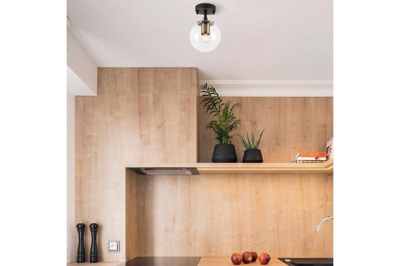 Taklampe Sone Svart / Antikk / Gjennomsiktig - Svart / Antikk / Gjennomsiktig - Belysning - Innendørsbelysning & Lamper - Taklampe - Pendellamper & Hengelamper