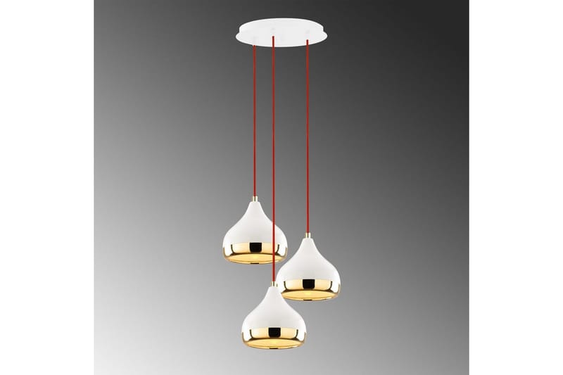 Taklampe Sood Hvit / Rød / Gull - Hvit / Rød / Gull - Belysning - Innendørsbelysning & Lamper - Taklampe - Pendellamper & Hengelamper